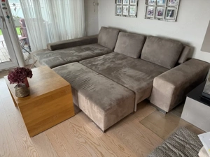 Sofa Wohnlandschaft von W. Schillig graubraun Velours Bild 10