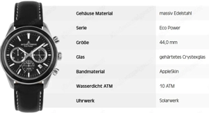 Jaques Lemans  ECO POWER 1-2115A  Chronograph NEU Bild 4