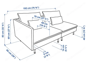 IKEA Söderhamn Couch   Viarp beige, braun Bild 5
