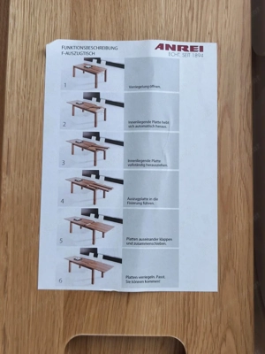 Esstisch (Eiche Massivholz) lackiert Bild 4