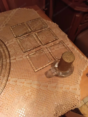 6 Glasuntersetzer,1 Kerzenständer Bild 2