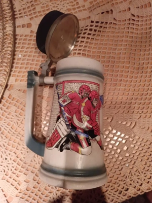 Bierkrug Zinndeckel 94%Zinn Bild 4