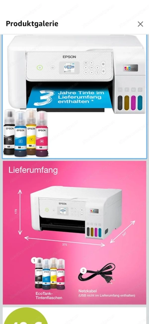 Epson Ecotank Drucker NEU