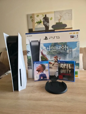 Sony PS5 Disc Édition 825GB  2 controller  ladestation zubenhörparket Bild 2