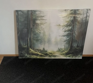 Leinwandbild Druck: Wald im Morgenlicht