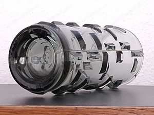 Klassische Rauchglas Vase | Vintage Bild 5