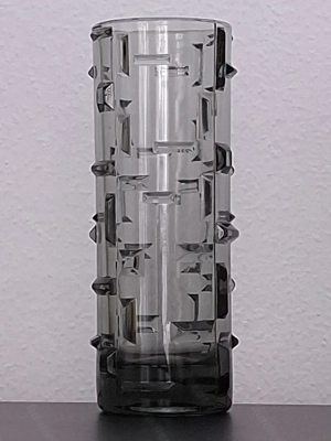 Klassische Rauchglas Vase | Vintage Bild 2