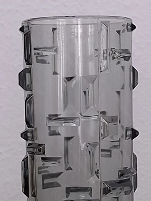 Klassische Rauchglas Vase | Vintage Bild 3