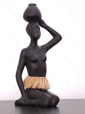 Afrikanische Figur | Keramik | Vintage Bild 4