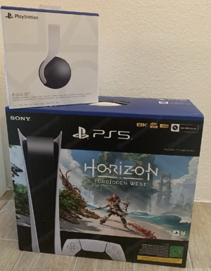 Sony PlayStation 5 Digital Édition 825GB- Horizon -3D Headset wie Neu OVP  Bild 2