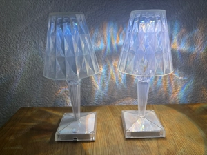 2  aufladbare kabellose Tischlampen mit Fernbedienung - 3 Leuchtmodi - wie neu Bild 2