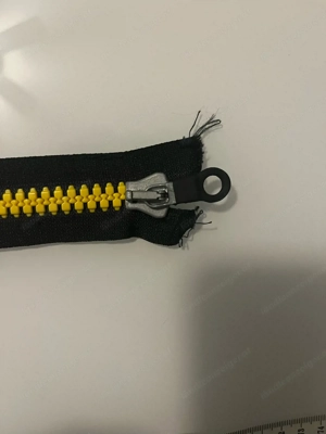 Reissverschluss schwarz  gelb 670 mm Bild 3
