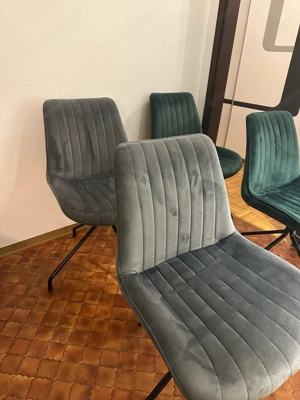 Elegante Samt-Esszimmerstühle (4 Stück)   modern & bequem Bild 4