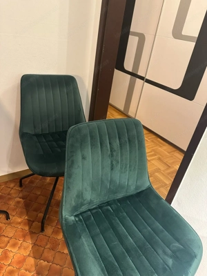 Elegante Samt-Esszimmerstühle (4 Stück)   modern & bequem Bild 2
