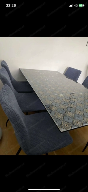 Esstisch mit 6 Stühlen Bild 2