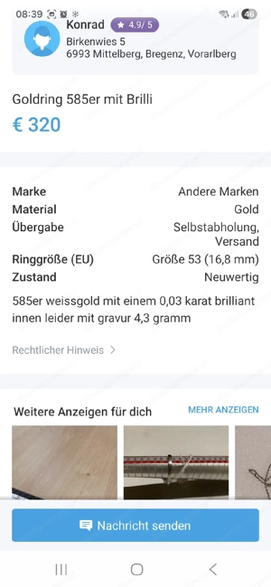 Ring mit Brilli Bild 3