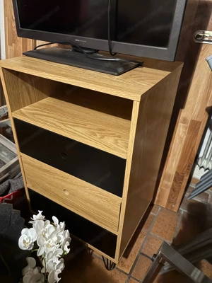 Kommode Schwarz Holz  Bild 2