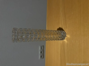 Hohe Kristallglas-Vase mit geometrischem Schliff - modern & elegant