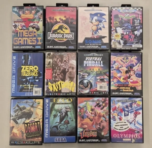 Sega Mega Drive Set (OVP) 16Bit-Konsole (Model 1), 2 Controller +12 Spiele inkl. HDMI-Adapter Bild 6