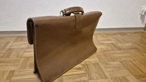 Vintage Lehrertasche   Aktentasche aus echtem Leder   Klassiker Bild 3