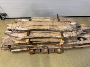 Bodensee Schwemmholz 5 Jahre in Halle getrocknet. Längen 200 cm und 120 cm