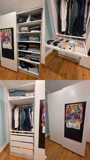 IKEA PAX Kleiderschrank mit Schiebetüren & Magnettafel Bild 5