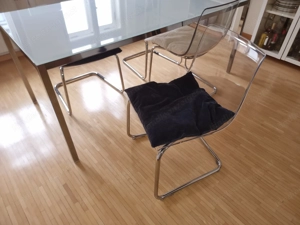 IKEA Essgruppe: TORSBY Glastisch & 4 TOBIAS Design-Stühle Bild 5