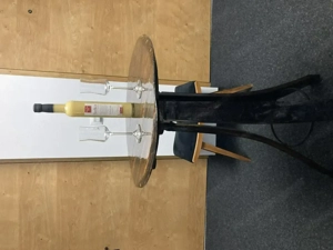 Stehtisch aus Weinfass selbst gefertigt-selbst gemacht 95cm Höhe 52cm Breite NEU!