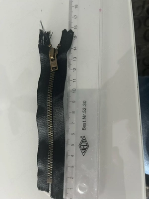 Reißverschluss schwarz 24 cm zweiteilig Bild 2