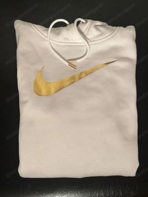 Nike Damen Hoodie - Weiß mit Goldlogo - Gr. XS (fällt größer aus) - Top Zustand 6832 Zwischenwasser Bild 7