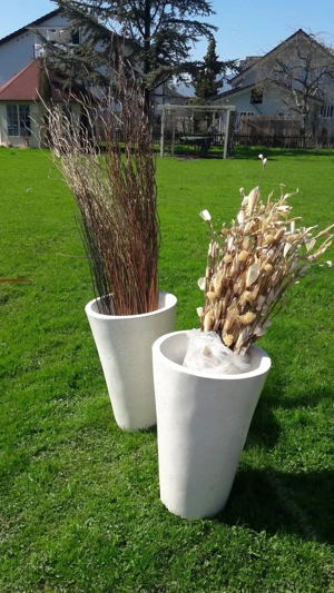 Weisse dekorative Terrazovasen  Bild 4