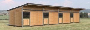 Außenstall kaufen ideal zum Pferdestall bauen mit Stallfronten - Pferdebox Bild 6