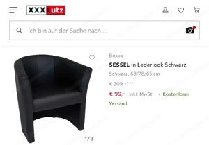 Sessel schwarz Bild 2