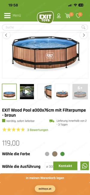 Exit Pool 305cm 76cm hoch Bild 2