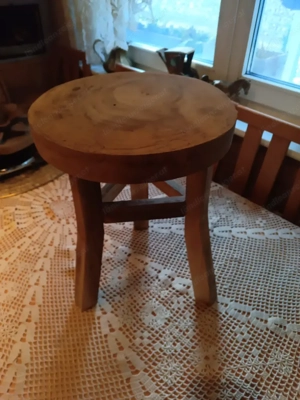 Hocker Holz urig Bild 2