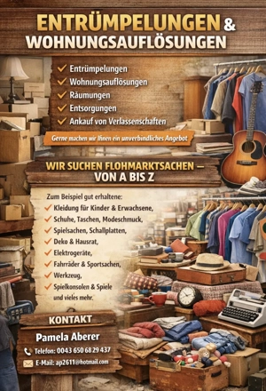 Wohnungsräumungen und vieles mehr