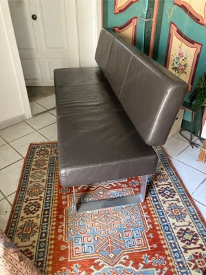 Bank Leder braun  Bild 3