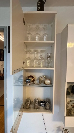 Wohnwand 9 teilig in Weiß Bild 2