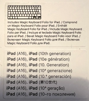 Apple Magic Keyboard Folio für iPad (10. Generation)   wie neu, inkl. Trackpad, deutsche Tastatur Bild 3