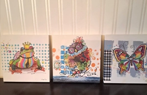 Dekobilder "NEU" mit knalligem Tierprint