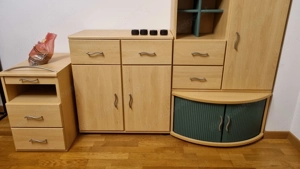 Kinder-  Jugendzimmer, Schränke komplettes Set (8 Teilig), Birke mit türkisen Elementen Bild 10