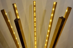 Wohnzimmerlampe, Holzstäbe mit LED Bild 5