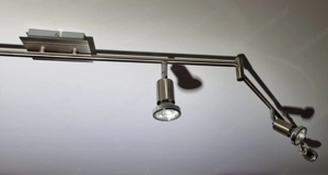 Deckenleuchte Edelstahl mit 6 LED Spots (GU10, je 4 W, 300lm, 3000K )