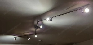 Deckenleuchte Edelstahl mit 6 LED Spots (GU10, je 4 W, 300lm, 3000K ) Bild 3