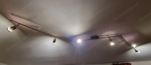 Deckenleuchte Edelstahl mit 6 LED Spots (GU10, je 4 W, 300lm, 3000K ) Bild 2