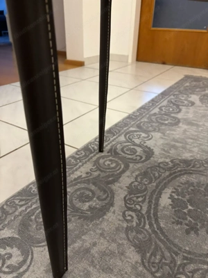 8x Lederstuhl - gut erhalten - dunkelbraun Bild 4