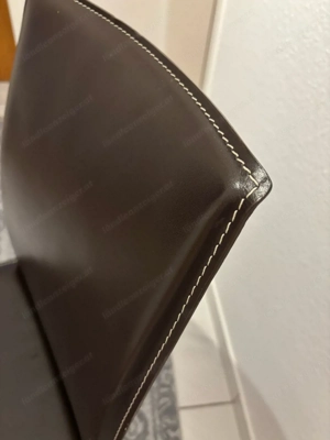 8x Lederstuhl - gut erhalten - dunkelbraun Bild 2