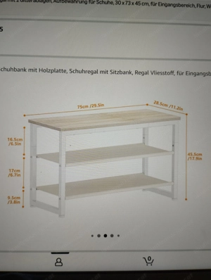 Schuhregal mit Sitzbank Bild 2