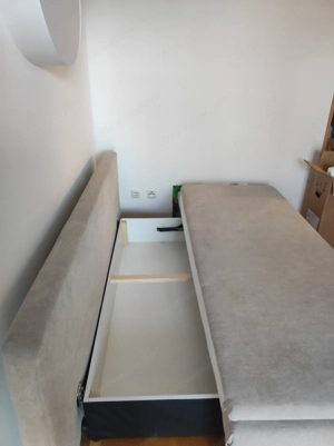 Schlafsofa ausziehbar Beige Bild 6