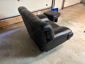 Ledersessel mit Hocker Bild 3